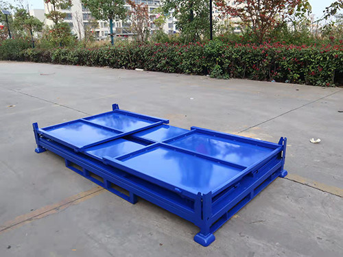 Stack Steel Box Foldable Stacking Steel Pallet Box Space Saving And Made Of Q235 Material