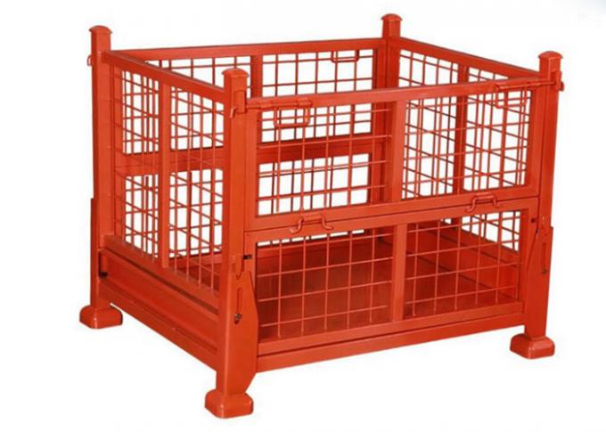 Collapsed Stillage Pallet Warehouse Racking Cages Stackable Assembled